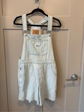 Signature Light Blue Denim Short Overalls